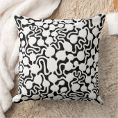 パーペチュアルアントファームv2 – ホワイトオンブラック クッション (ブランケット)