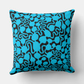 パーペチュアルアントファームv2 - Sky Blue on Black クッション (裏面)