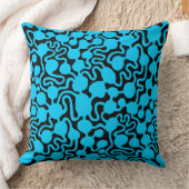 パーペチュアルアントファームv2 - Sky Blue on Black クッション (ブランケット)