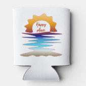 パーペチュアルサンビーチ「ハッピープレイス」ラインアート 缶クーラー (裏面)