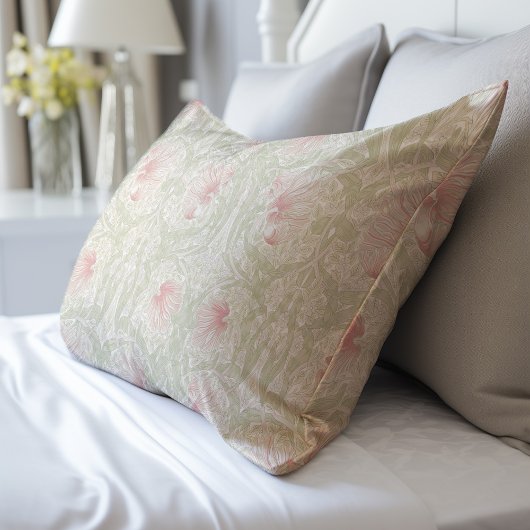 パーペンネルダスティピンクミントグリーンパターンモリス 枕カバー