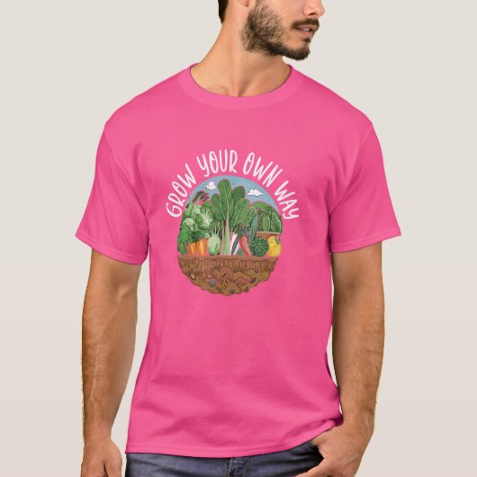 パーマカルチャー農家農業園芸都市Fa Tシャツ (正面)