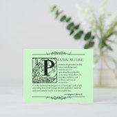 パーマカルチャー – 定義(3) – 黒 ポストカード (スタンド正面)