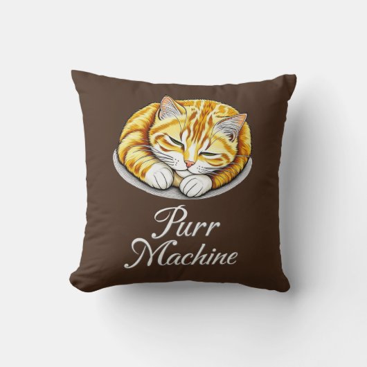 パーマシーンかわいいジンジャーキャット クッション (正面)
