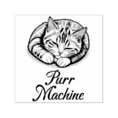 パーマシーン可愛い寝猫ストライプのちゃん セルフインキングスタンプ (デザイン)