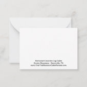 パーマネントバケーションスモーキーマウンテンキャビンノテカード ノートカード (裏面)