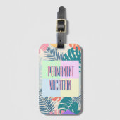 パーマネントバケーショントロピカル1980sスタイル ラゲッジタグ (正面縦)