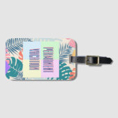 パーマネントバケーショントロピカル1980sスタイル ラゲッジタグ (正面横)
