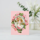 パーマーズ香水のためのピンクのバラ ポストカード (スタンド正面)