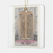 パーマーハウスゴールデンピーコックドアセラミックオーナメント セラミックオーナメント (左)