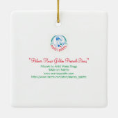 パーマーハウスゴールデンピーコックドアセラミックオーナメント セラミックオーナメント (裏面)