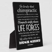 パーマー引用文 – ザ美しいについてカイロプラクティック フォトプラーク (側面)