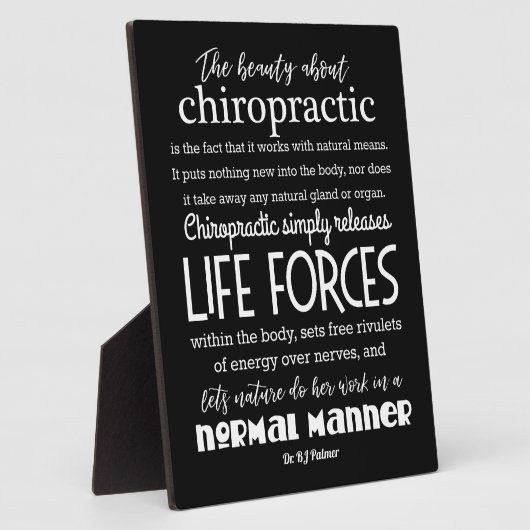 パーマー引用文 – ザ美しいについてカイロプラクティック フォトプラーク (側面)