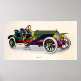 パーマー歌手の自動車広告， 1909 ポスター