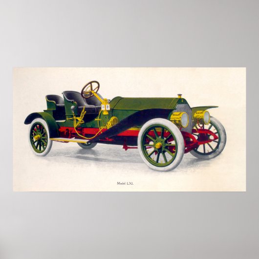 パーマー歌手の自動車広告, 1909 ポスター (正面)