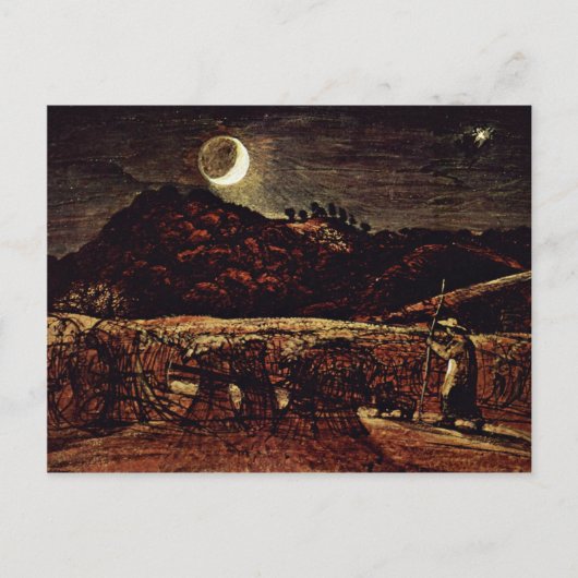 パーマー・サミュエルの月明かりの中のコーンフィールド ポストカード (正面)