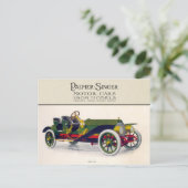 パーマー・シンガー自動車， 1909 ポストカード (スタンド正面)
