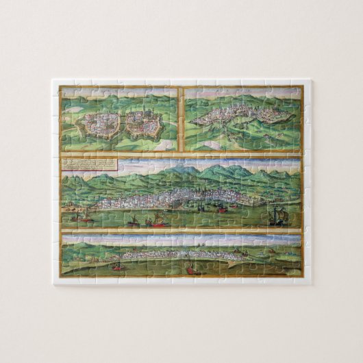 パーマ、シエナ、パレルモおよびDrepanumの地図、から「 ジグソーパズル (横)