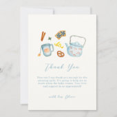 パーミニマルテ素朴ークッキー赤ちゃんシャワー サンキューカード (正面)