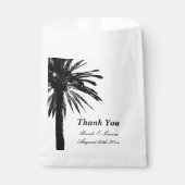パームかわいらしツリービーチ結婚式党の好意バッグ フェイバーバッグ (正面)