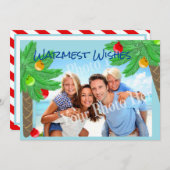 パームすてきツリーズトロピカルホリデーグリーティング シーズンカード (正面/裏面)