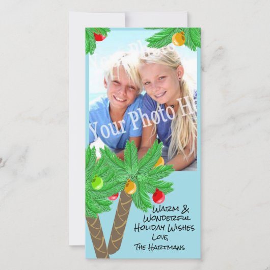 パームすてきツリーズホリデーグリーティングカード シーズンカード (正面)