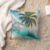 パームつるツリーからのトロピカルスイング クッション (ブランケット)