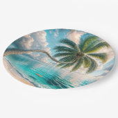 パームつるツリーからのトロピカルスイング ペーパープレート (アングル)