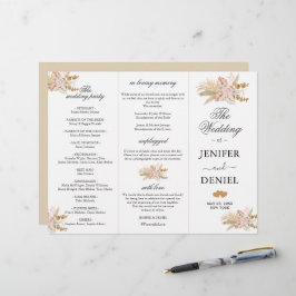 パームとパンパスフラワーデコー結婚ス