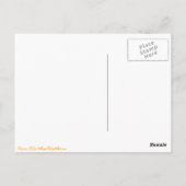 パームとピンクの雲のアート空白のはがき ポストカード (裏面)