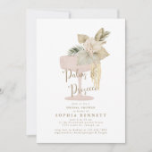 パームとプロセッコのブライズシャワー 招待状 (正面)