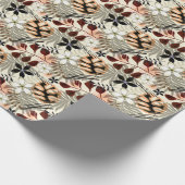 パームとモンステラ葉の、熱帯 ラッピングペーパー (角)