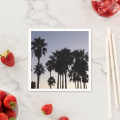 パームと夕暮れトロピカルシーン スタンダードカクテルナプキン (インサイチュ)