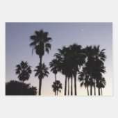 パームと夕暮れトロピカルシーン ラッピングペーパーシート (正面)