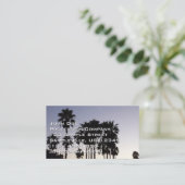 パームと夕暮れトロピカルシーン 名刺 (スタンド正面)