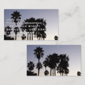 パームと夕暮れトロピカルシーン 名刺 (正面/裏面)