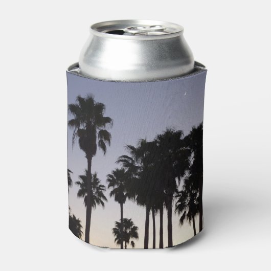 パームと夕暮れトロピカルシーン 缶クーラー (缶正面)
