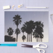 パームと夕暮れトロピカルシーン 薄葉紙 (クラフト)