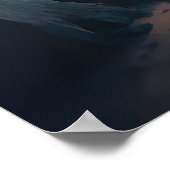 パームの木と夜の熱帯パラダイスのポスター ポスター (角)