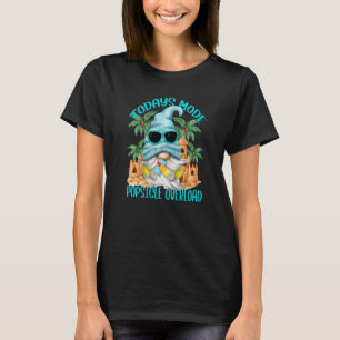 パームの木と砂の下のポプシクル夏の格言 Tシャツ