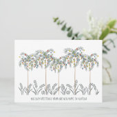 パームの木にクリスマスライトを運ぶ休日 案内状 (スタンド正面)