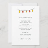 パームの木にクリスマスライトを運ぶ休日 案内状 (裏面)