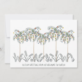 パームの木にクリスマスライトを運ぶ休日 案内状