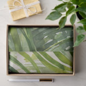 パームの木の切り離し内の水色(鳥)ショウジョウコウカンチョウ 薄葉紙 (ギフト)