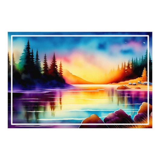 パームの木の夏の背景–56790 フォトプリント            (正面)