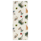 パームの木の熱帯クリスマスパターン ワインギフトバッグ (裏面)