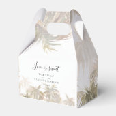 パームの木の熱帯水の色の結婚スクリプト フェイバーボックス (正面サイド)