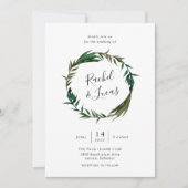 パームの花輪の結婚式招待状 招待状 (正面)