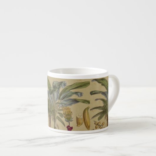 パームアンティークトロピカルフルーツ植物芸術 エスプレッソカップ (正面右)