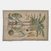 パームアンティークトロピカルフルーツ植物芸術 キッチンタオル (横)